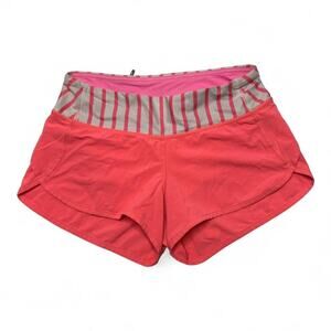 Lululemon Vintage Pink Low Rise Speed Up Shorts Womens Size 2 Rare Lululemon